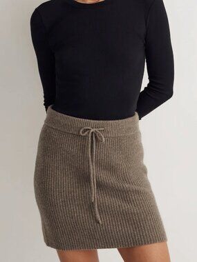 Madewell Drawstring Mini Sweater Skirt
